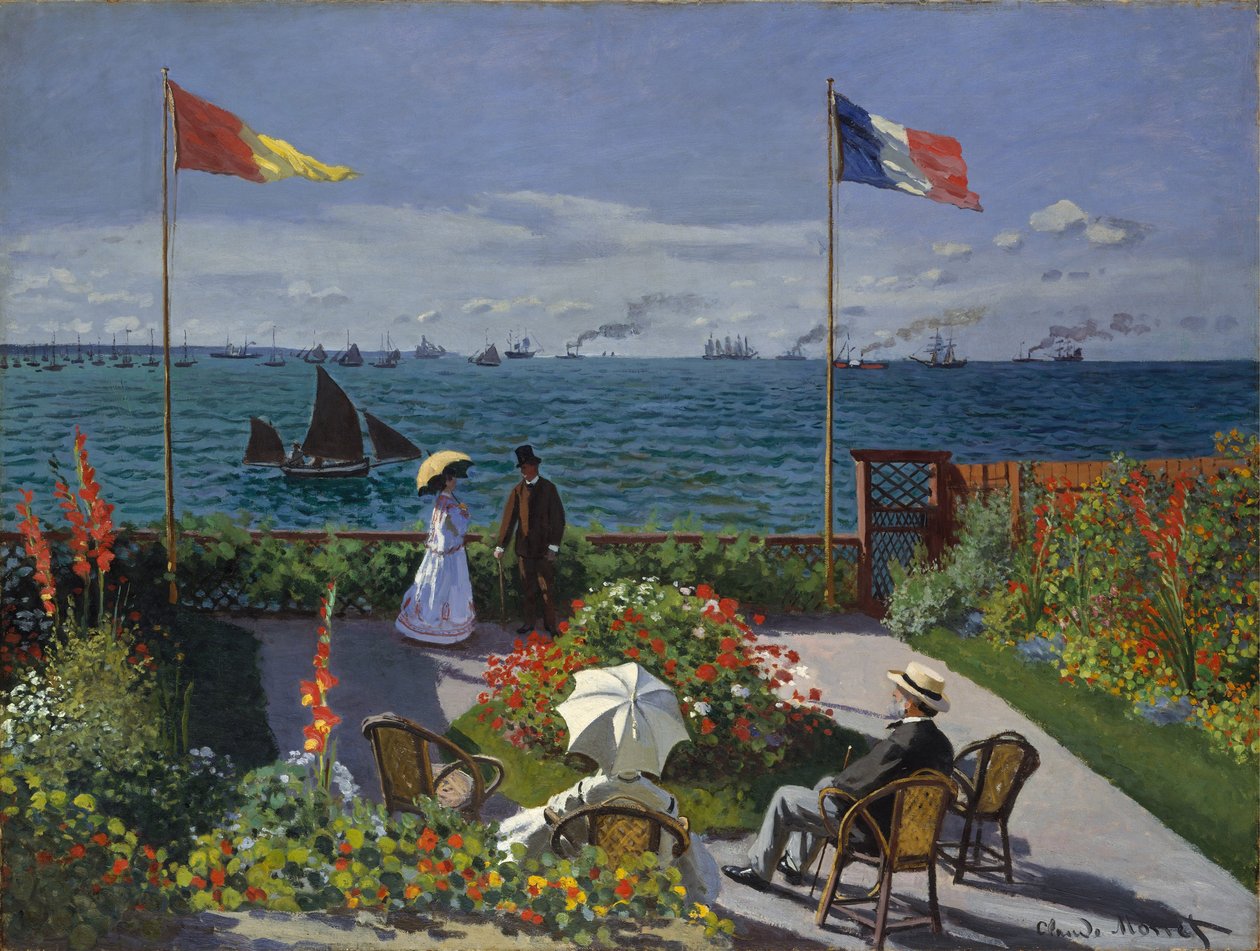 Trädgård vid Sainte-Adresse av Claude Monet