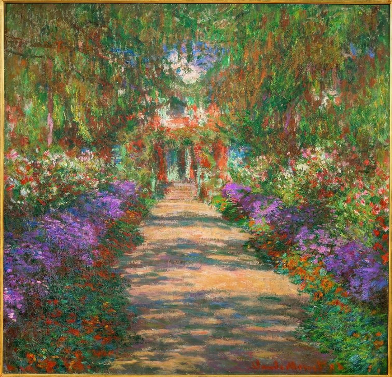 Trädgård i Giverny av Claude Monet