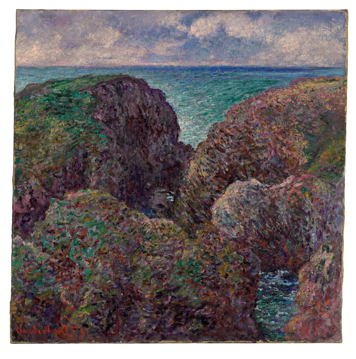 Grupp av stenar i Port-Goulphar, 1887 av Claude Monet