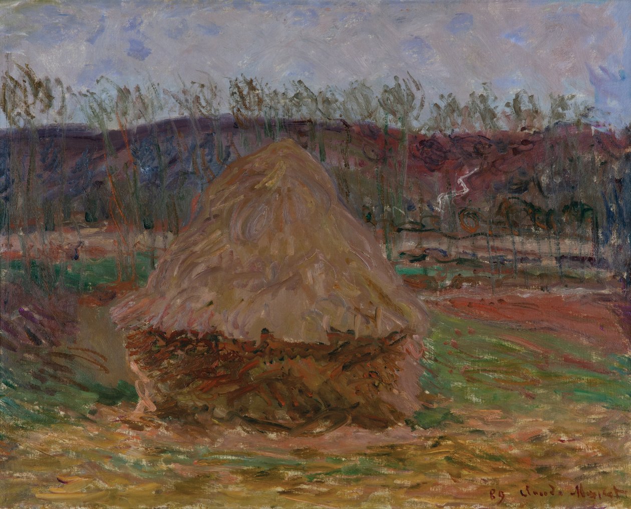 Höstack vid Giverny av Claude Monet