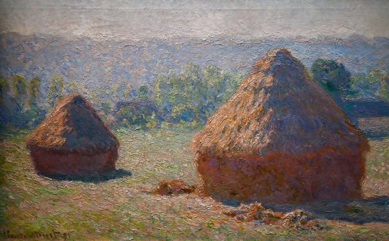 Höstack, slutet av sommaren av Claude Monet