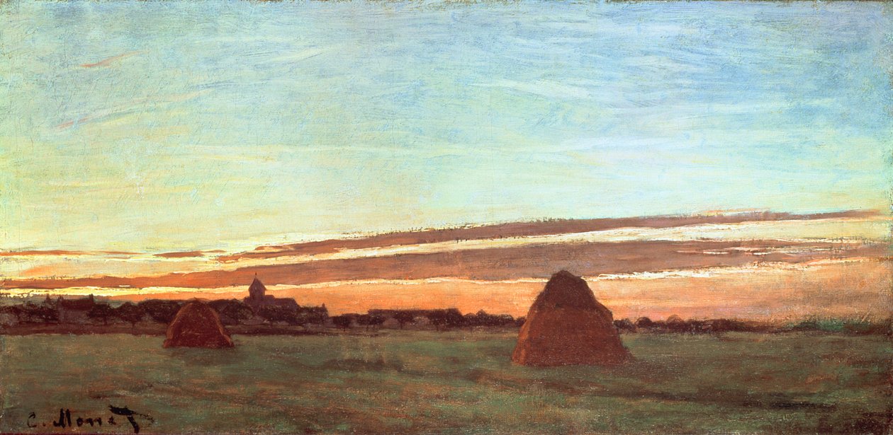 Höstackar vid Chailly, 1865 av Claude Monet