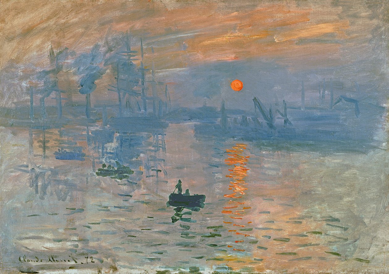 Impression, Sunrise Impression, soleil levant, 1872 av Claude Monet