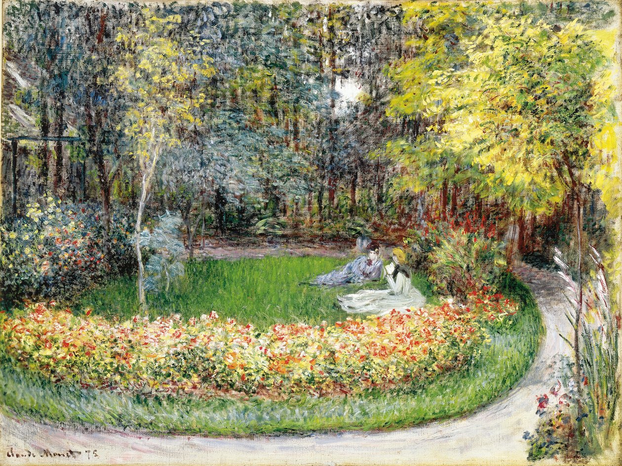 I trädgården, 1875 av Claude Monet