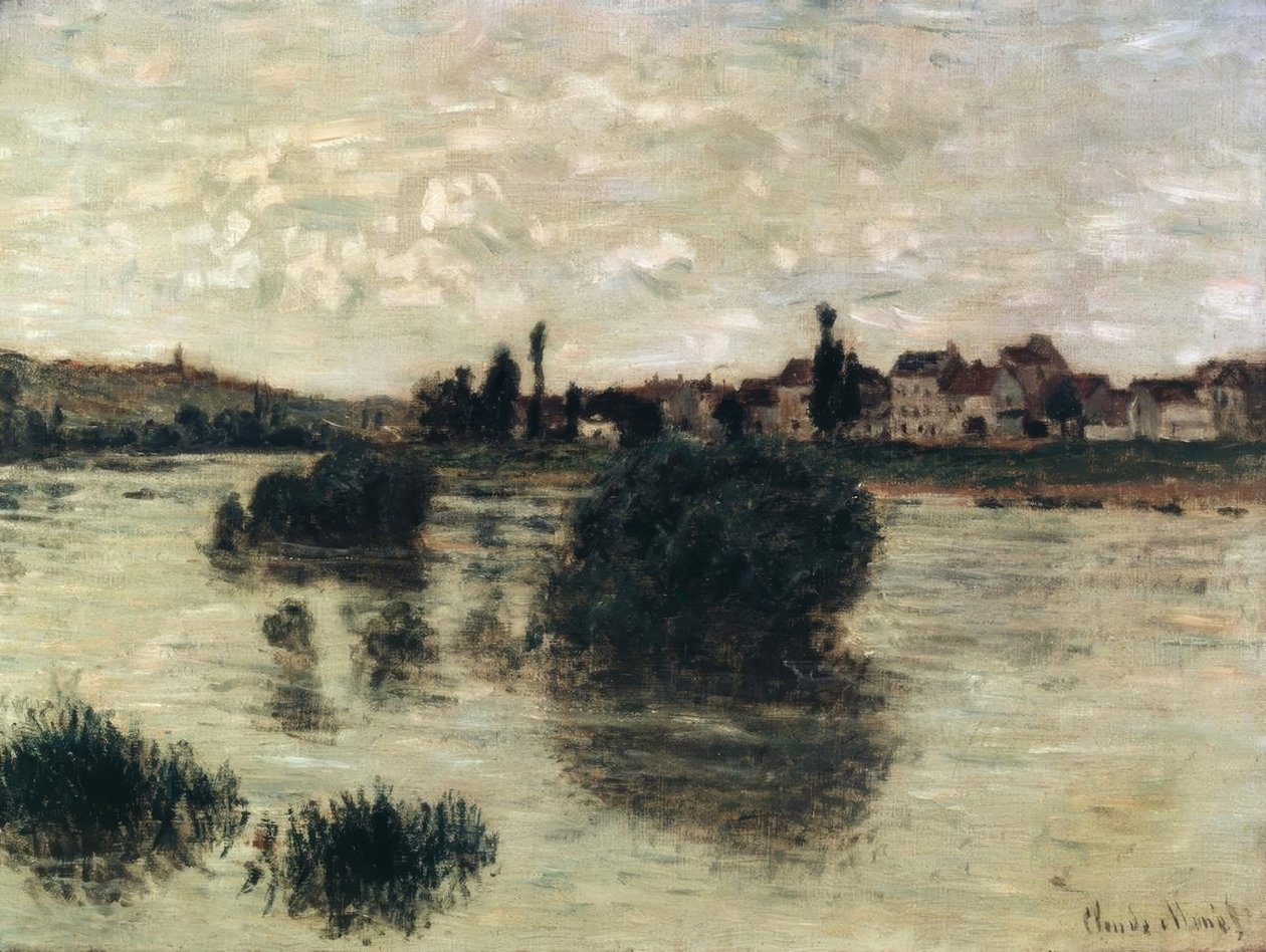 Seinen vid Lavacourt av Claude Monet