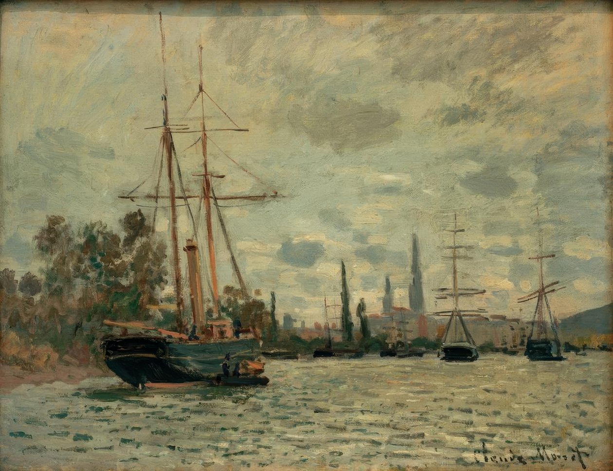 La Seine à Rouen (Seine i Rouen) av Claude Monet