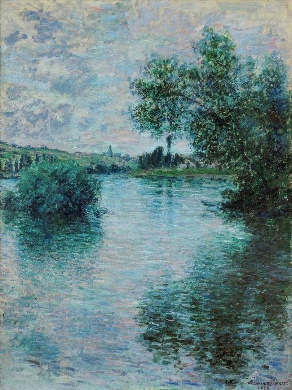 Seinen vid Vétheuil av Claude Monet