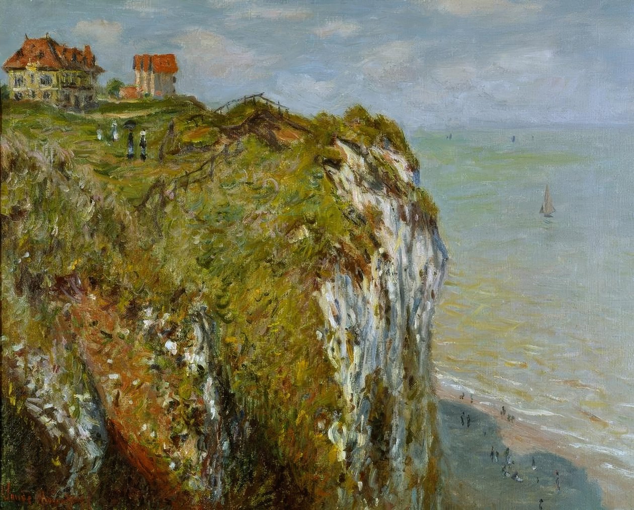 Klippan vid Dieppe av Claude Monet