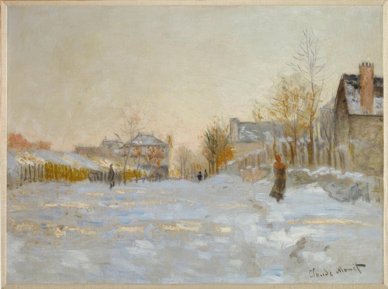 Snö i Argenteuil av Claude Monet