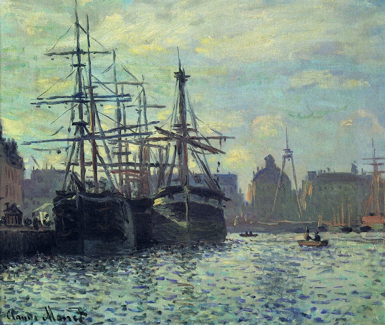 Le Bassin du Commerce, Le Havre av Claude Monet