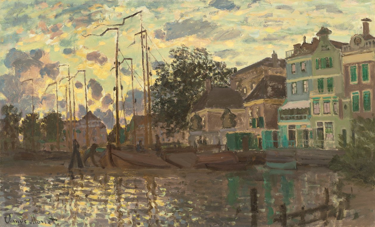 Dammen i Zaandam, på kvällen av Claude Monet