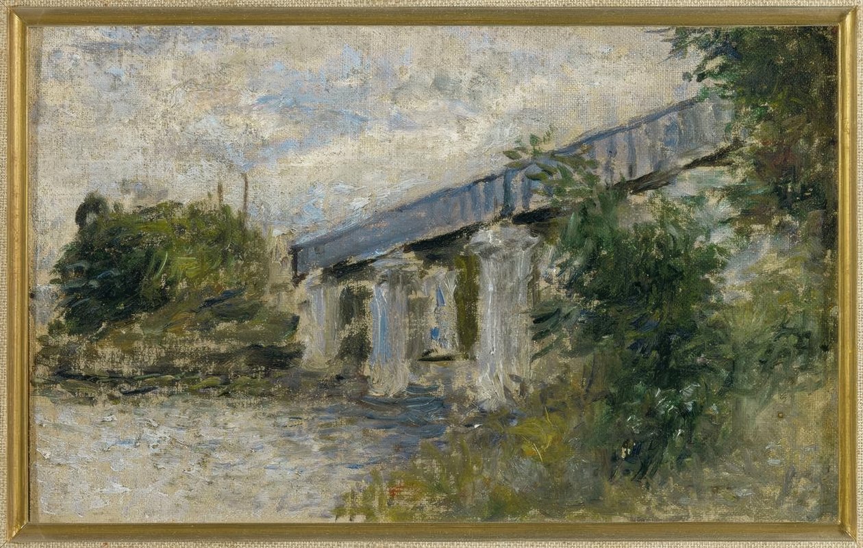 Järnvägsbron, Argenteuil av Claude Monet