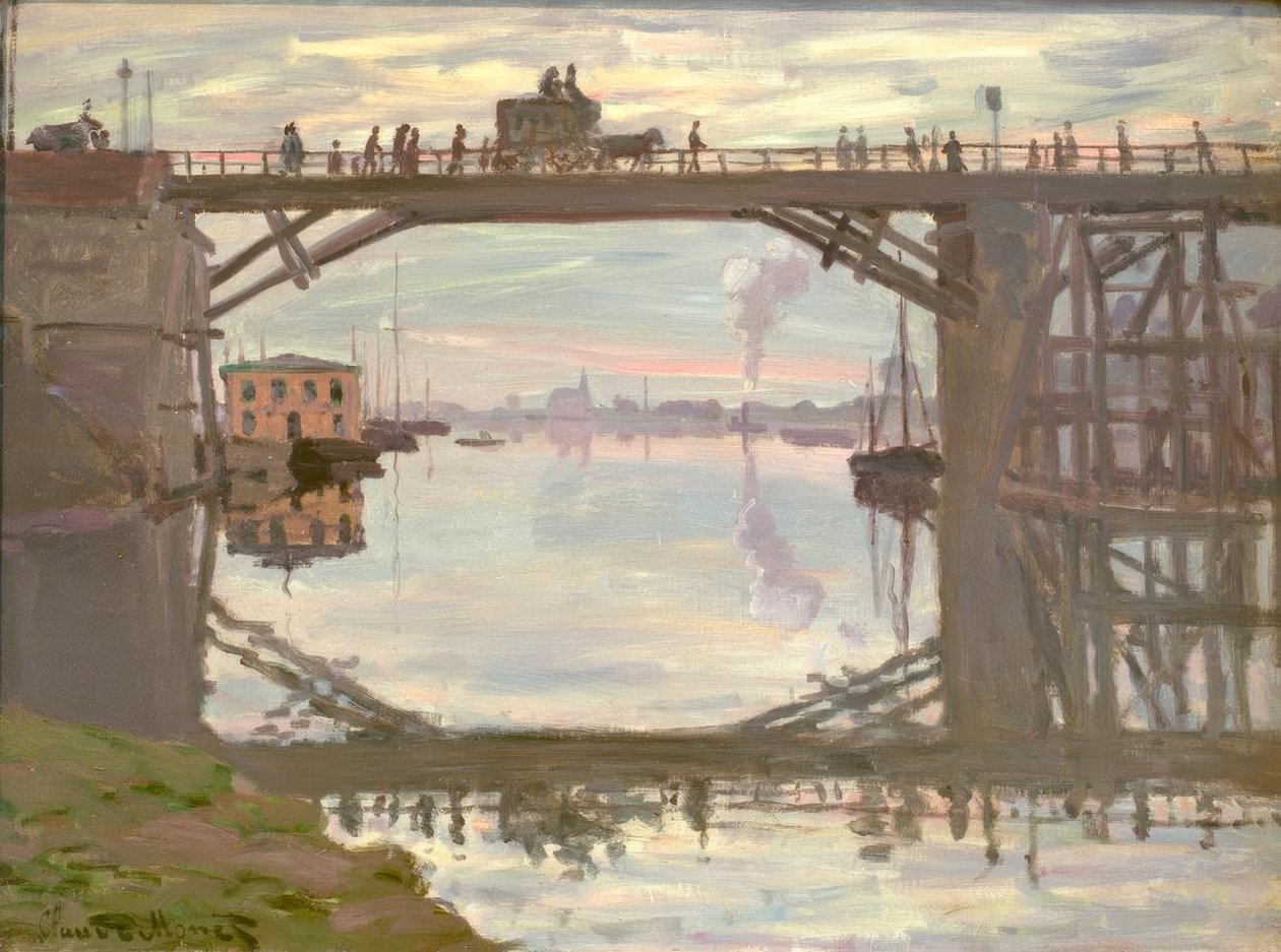Träbron (Die Holzbrücke) av Claude Monet