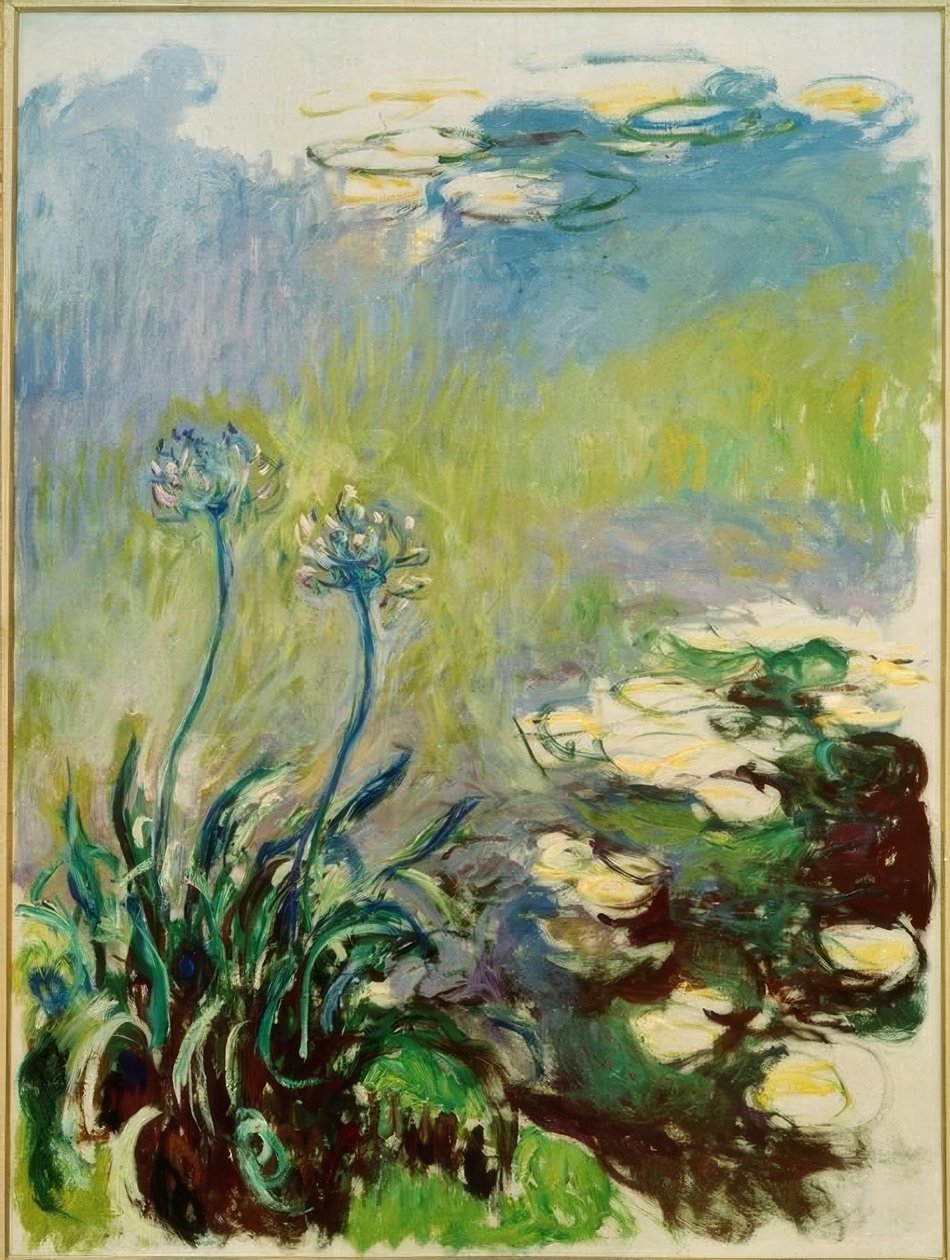 Les Agapanthes av Claude Monet
