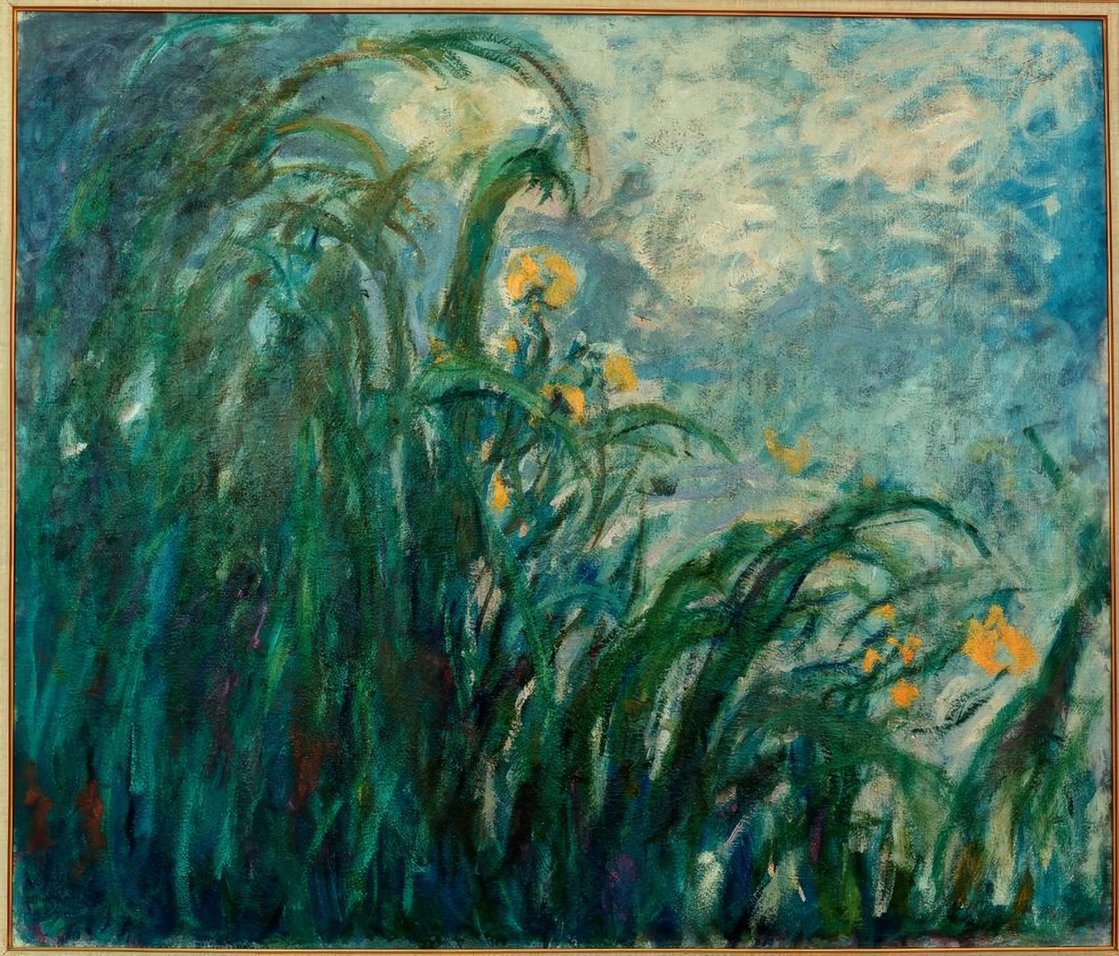 Les Iris jaunes (gula irisar) av Claude Monet