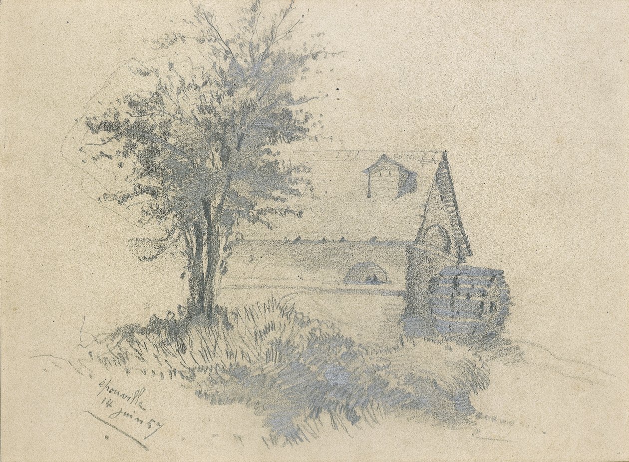 Moulin på Lezarde, 1857 av Claude Monet