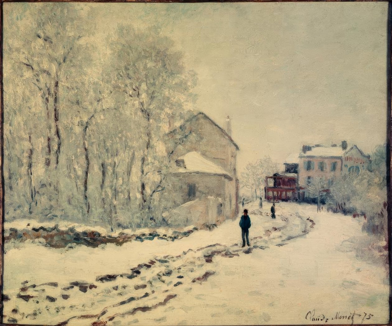 Snö i Argenteuil av Claude Monet