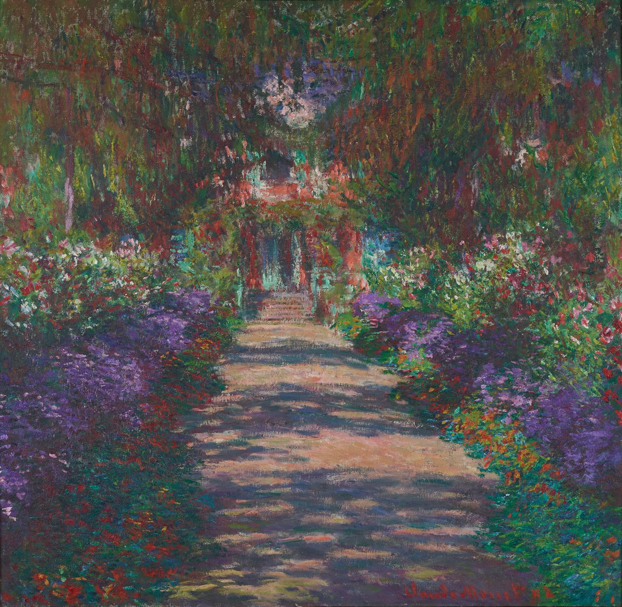 Pathway i Monets trädgård i Giverny, 1902. av Claude Monet