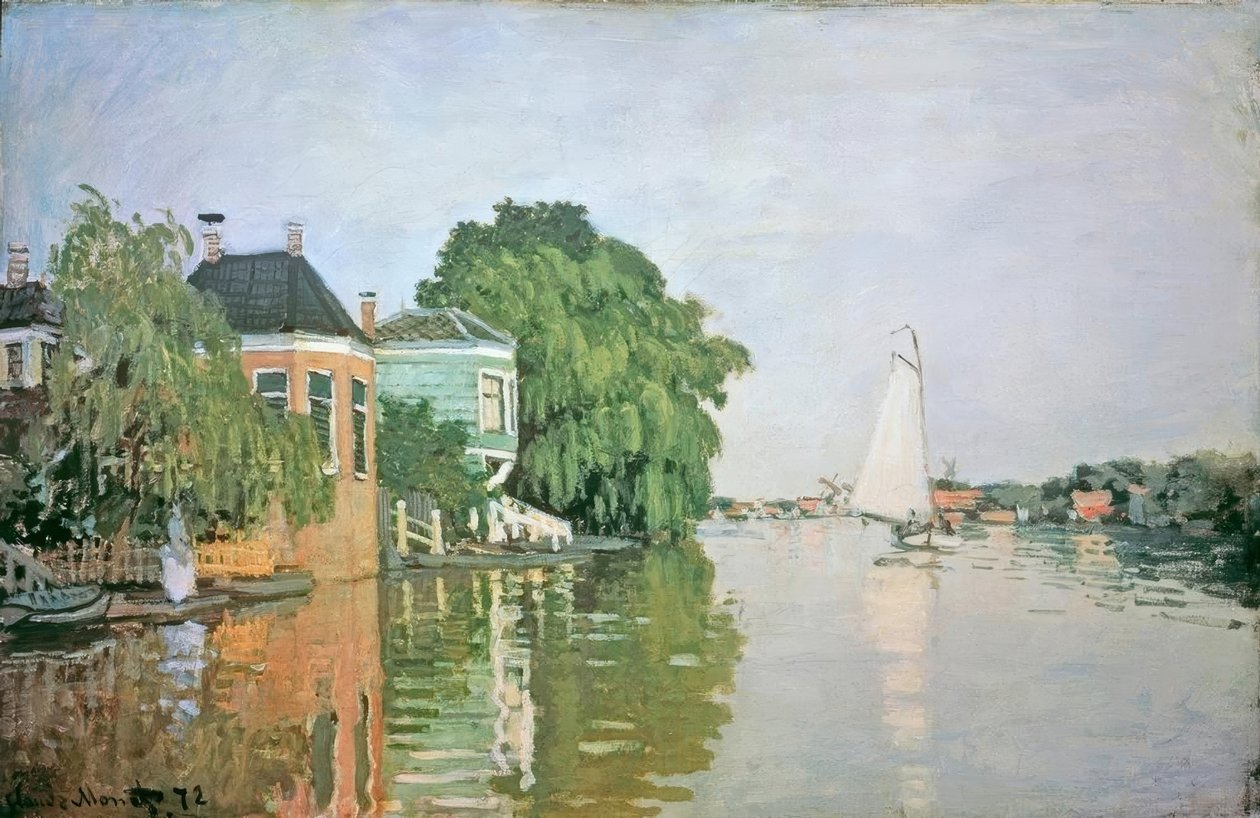 Landskap i närheten av Zaandam av Claude Monet