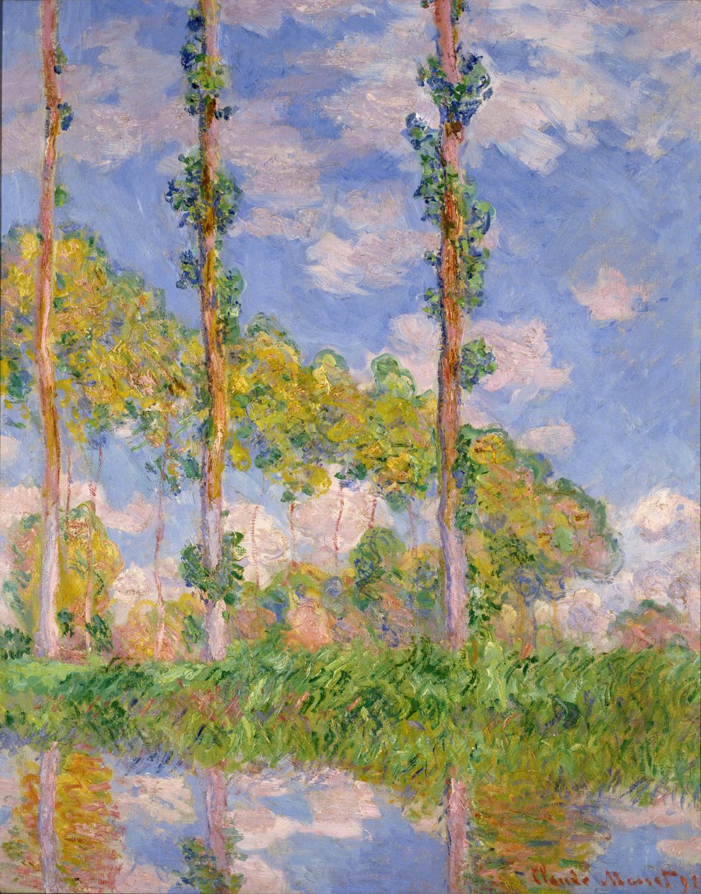 poppel i solen av Claude Monet