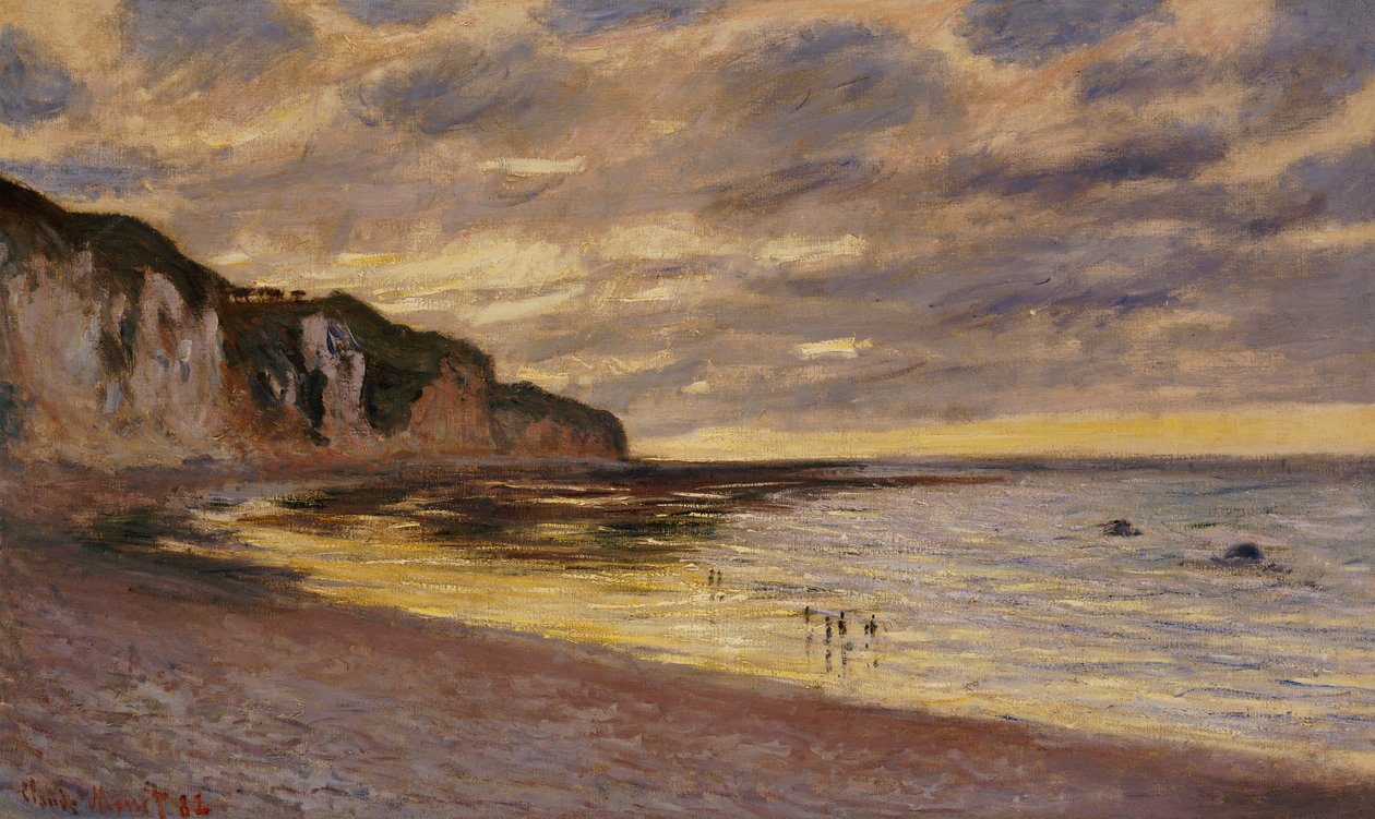 Pointe De Lailly, lågvatten, 1882 av Claude Monet