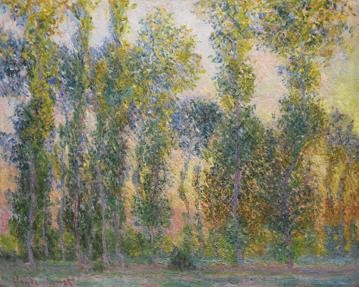 Poplar i Giverny, 1887 av Claude Monet