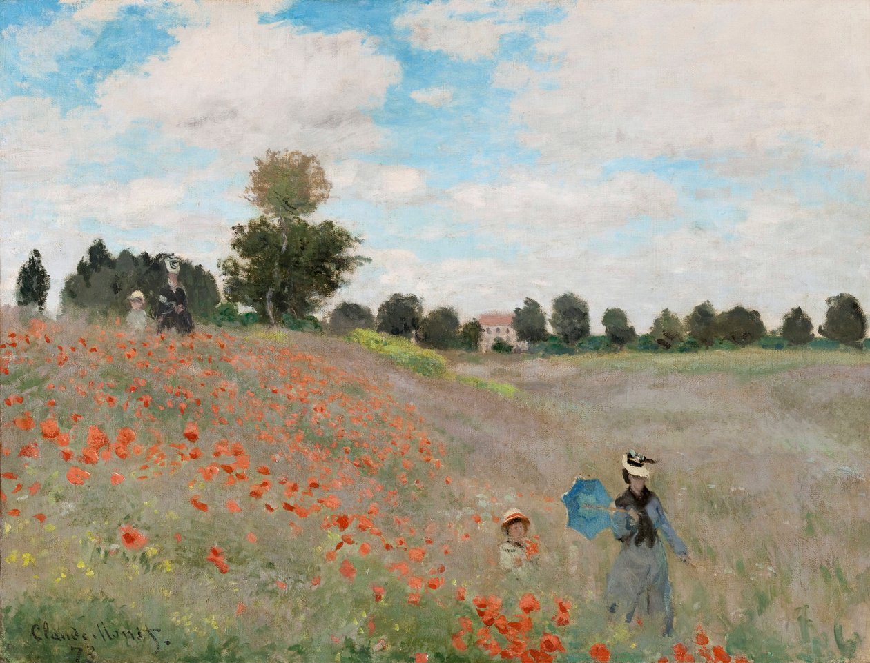 Vallmofält, 1873 av Claude Monet