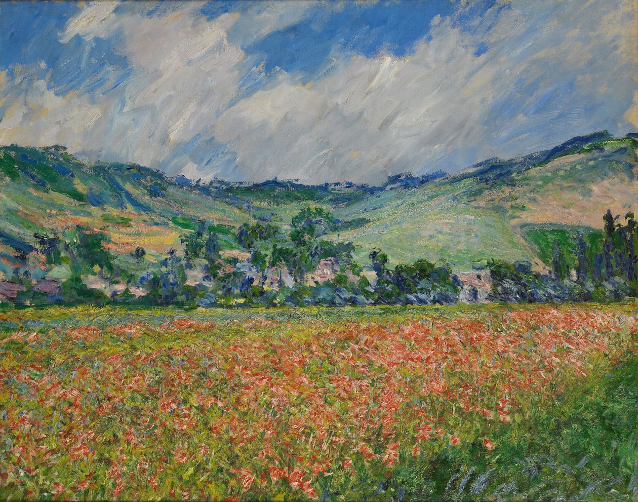 Vallmofält i Giverny, 1885. av Claude Monet