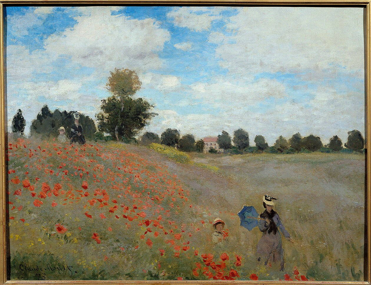 Vallmofält nära Argenteuil av Claude Monet
