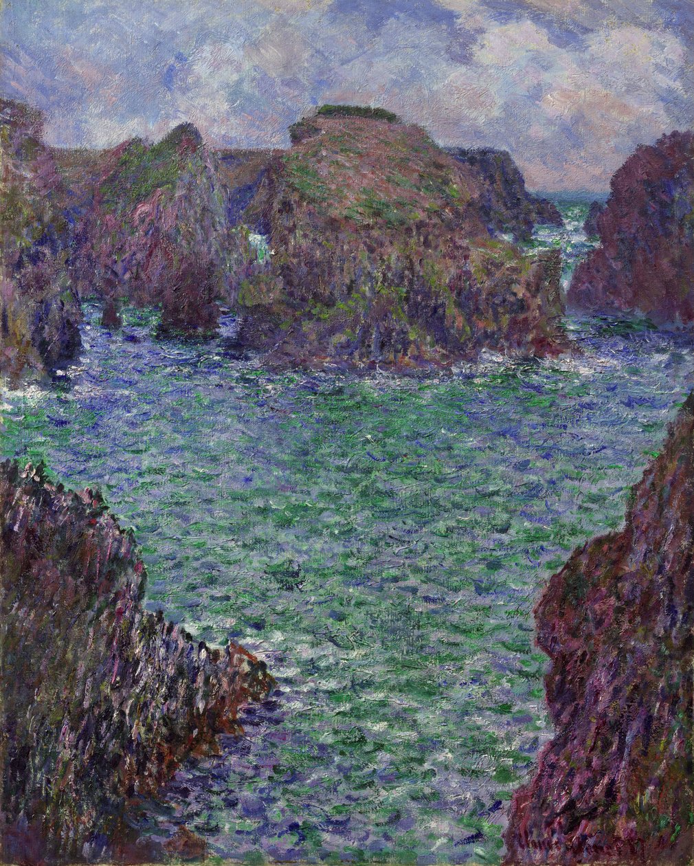 Port-Goulphar, Belle-Ile, 1887 av Claude Monet