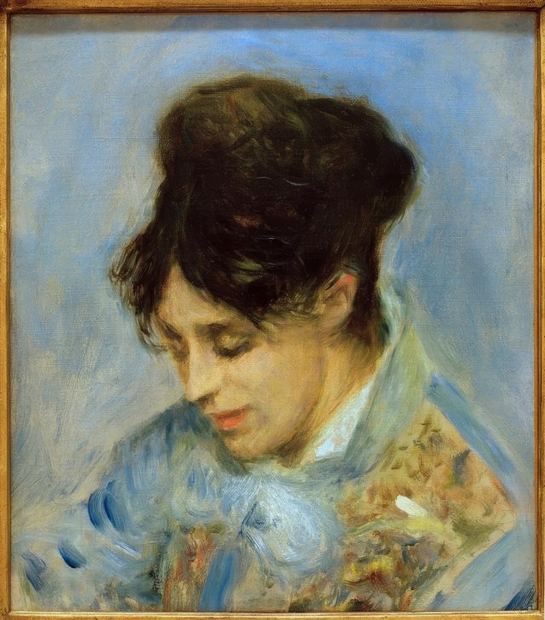 Porträtt av Madame Claude Monet av Claude Monet