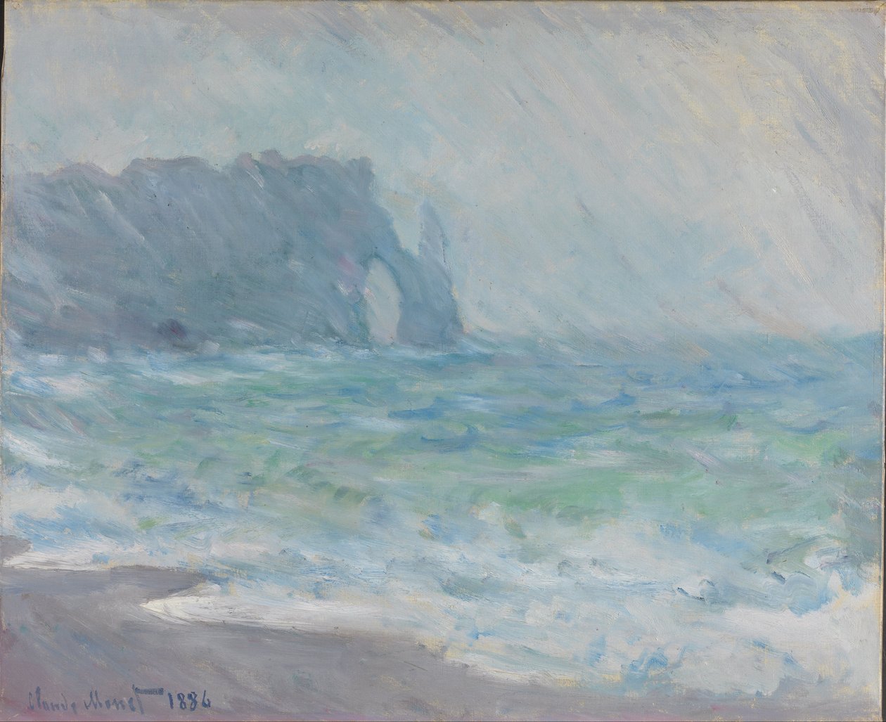 Regn i Etretat av Claude Monet