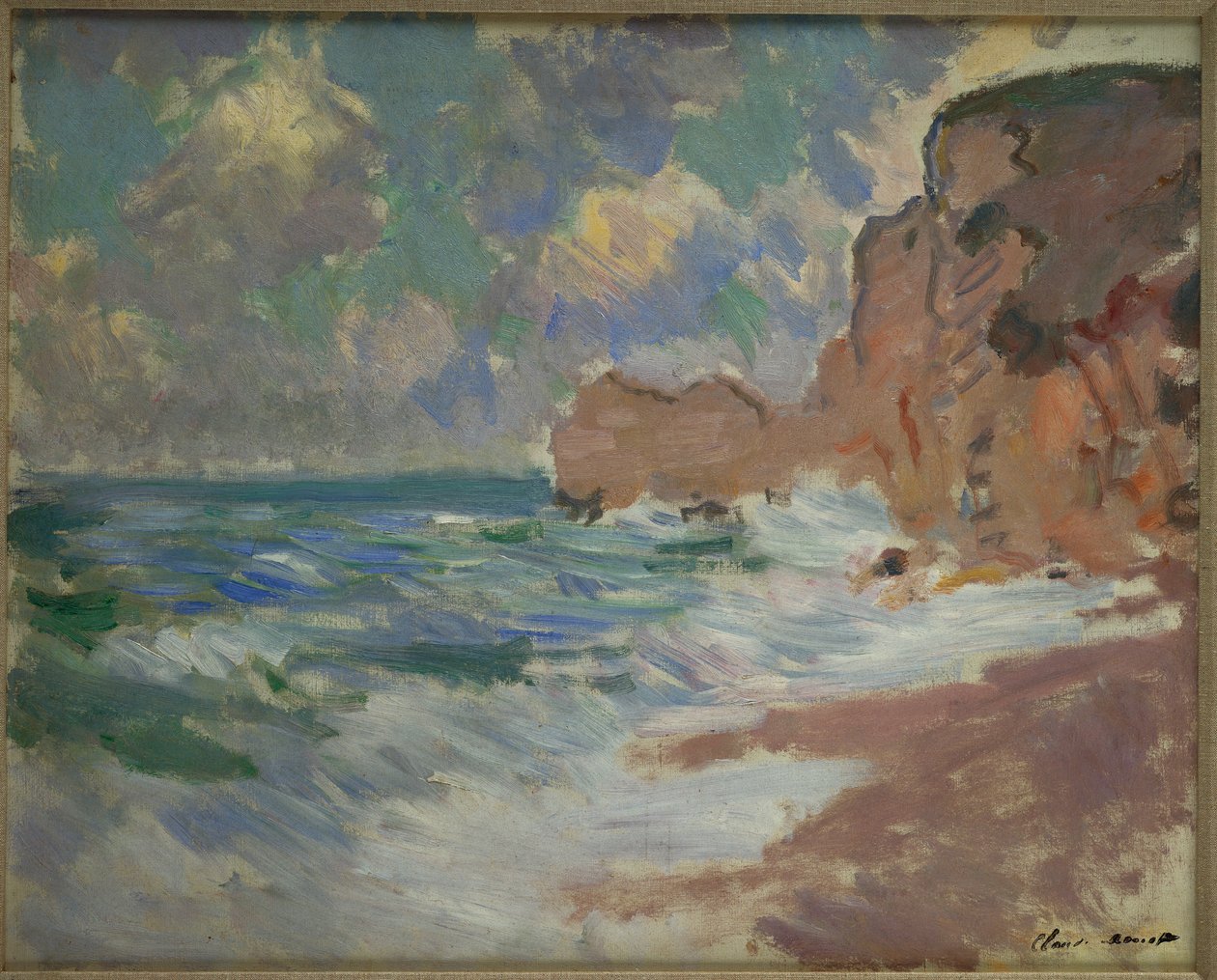 vikande vågor av Claude Monet