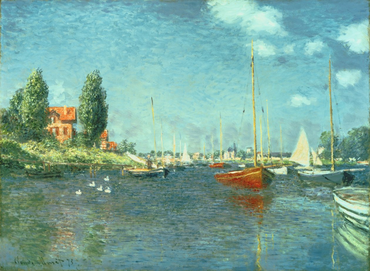 Red Boats, Argenteuil, 1875 av Claude Monet