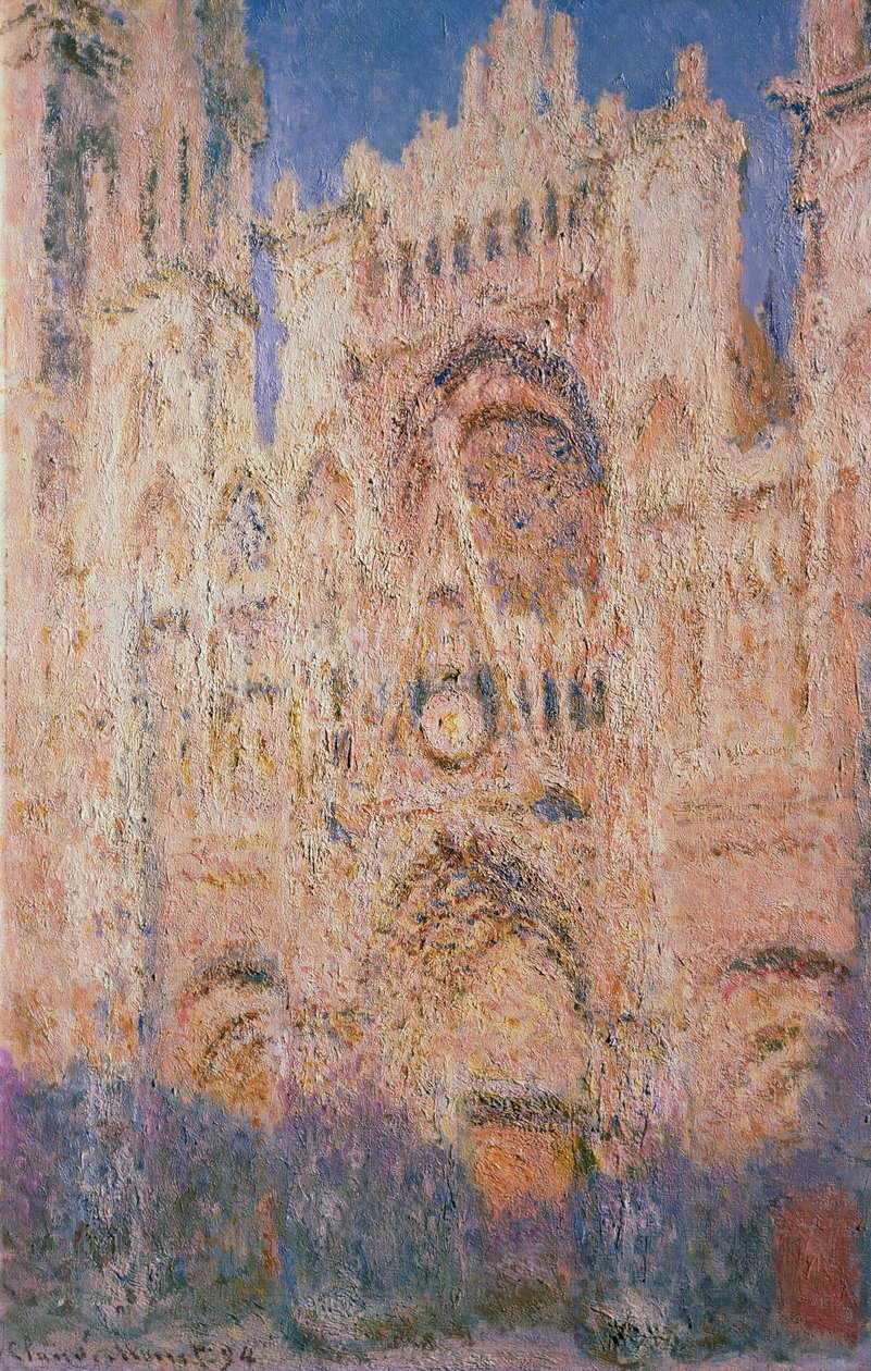 Rouens katedral vid solnedgången, 1892-1894. av Claude Monet