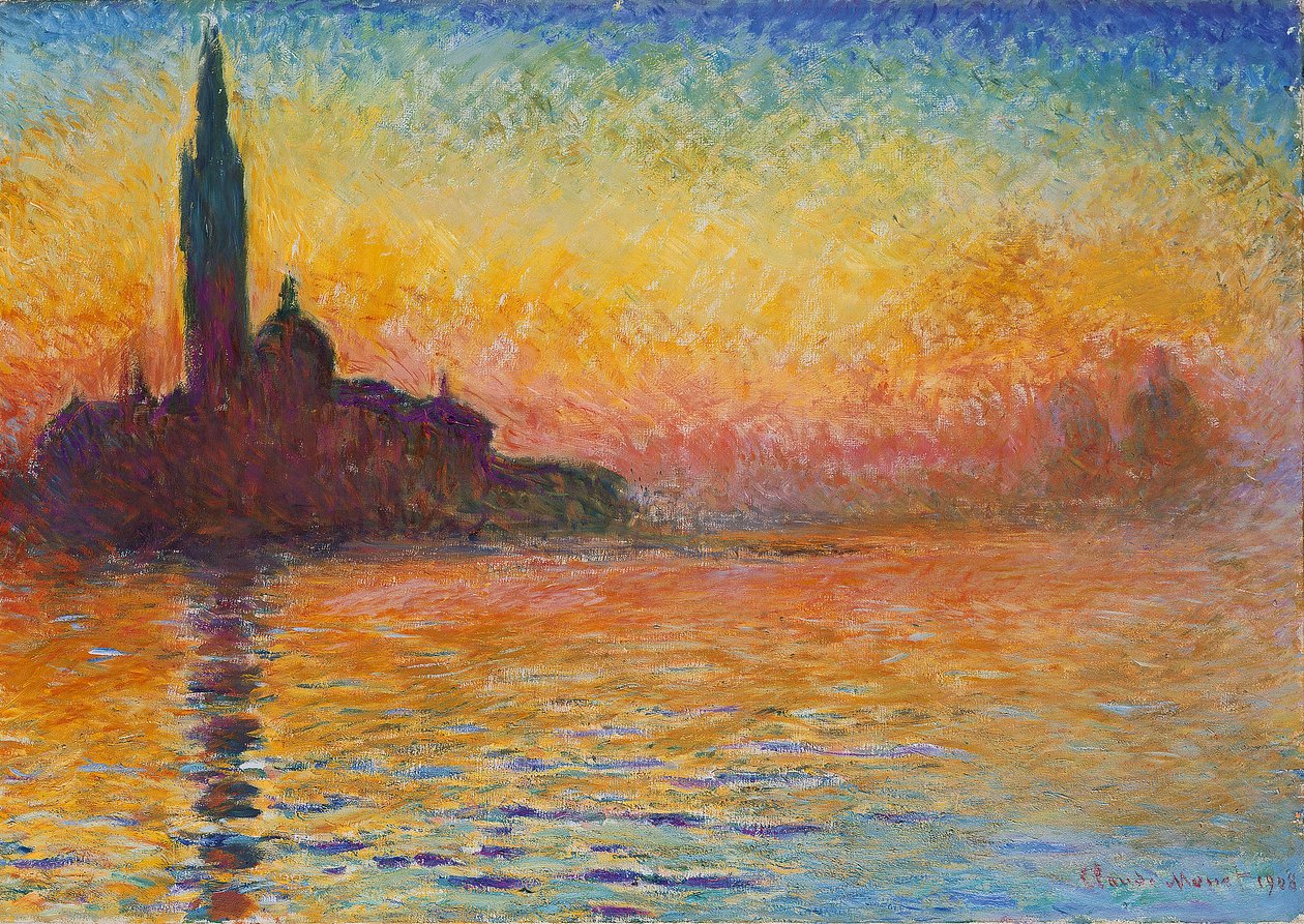 San Giorgio Maggiore by twilight av Claude Monet