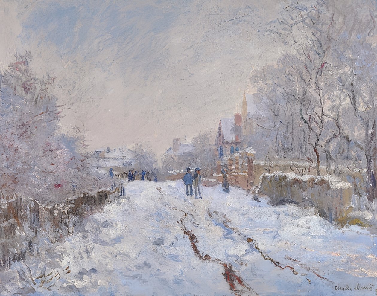 Snö i Argenteuil. 1875 av Claude Monet