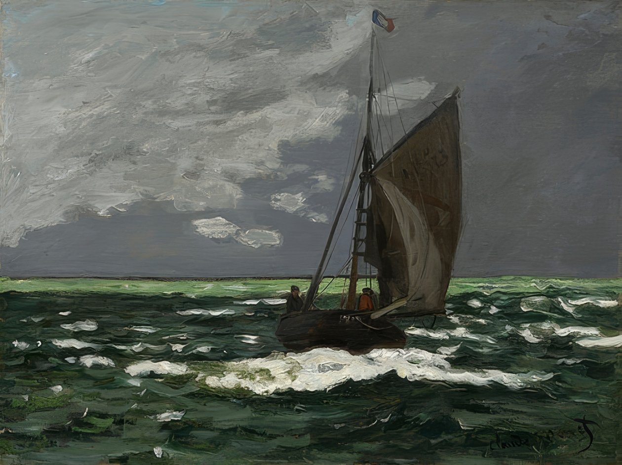 Havslandskap, Storm. 1866 av Claude Monet