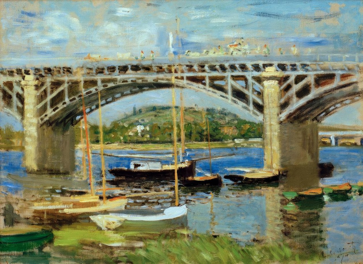 Argenteuil-bron över Seine av Claude Monet