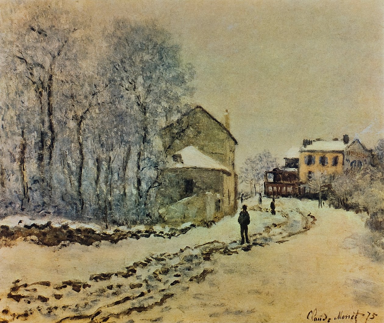 Snö i Argenteuil av Claude Monet