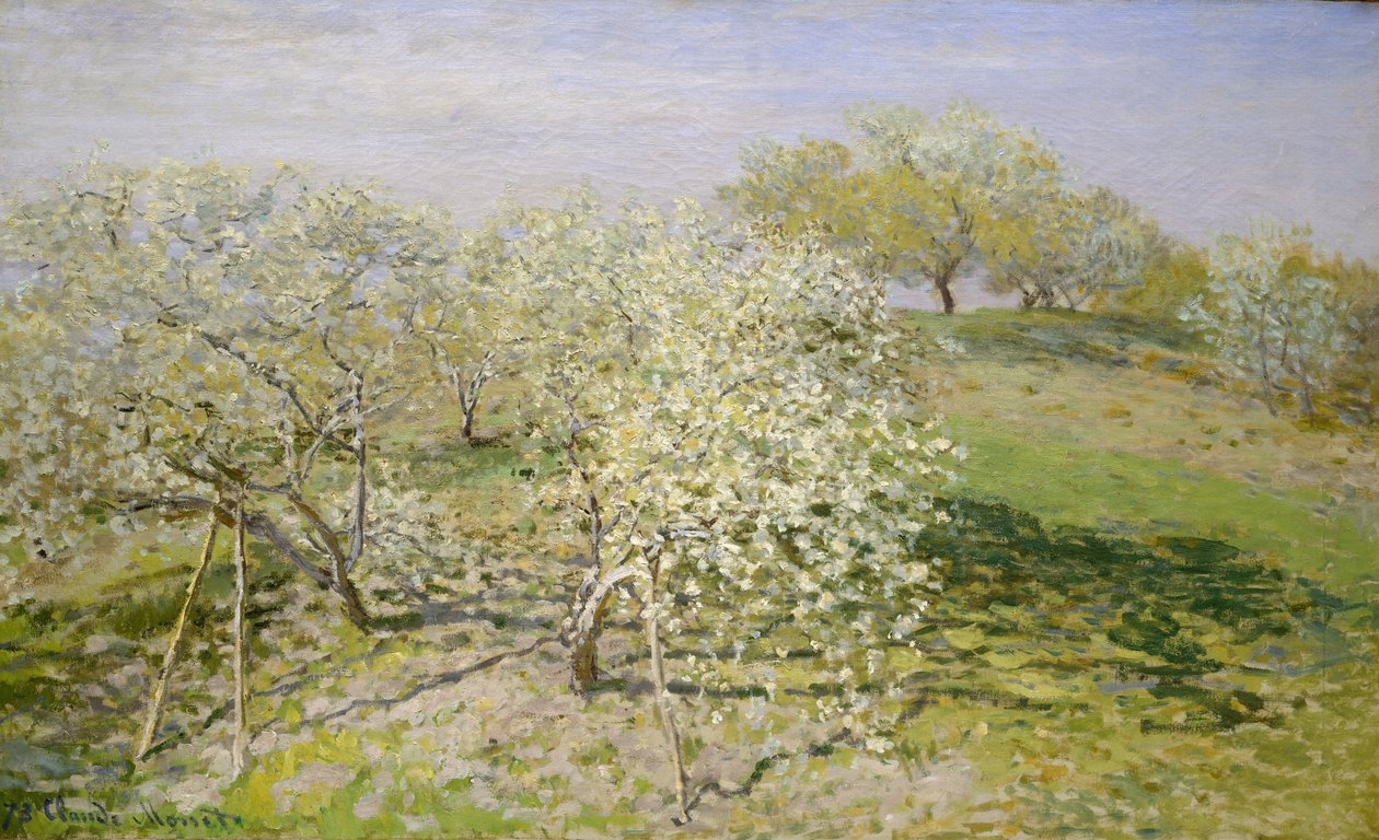 Vår (fruktträd i blom), 1873 av Claude Monet