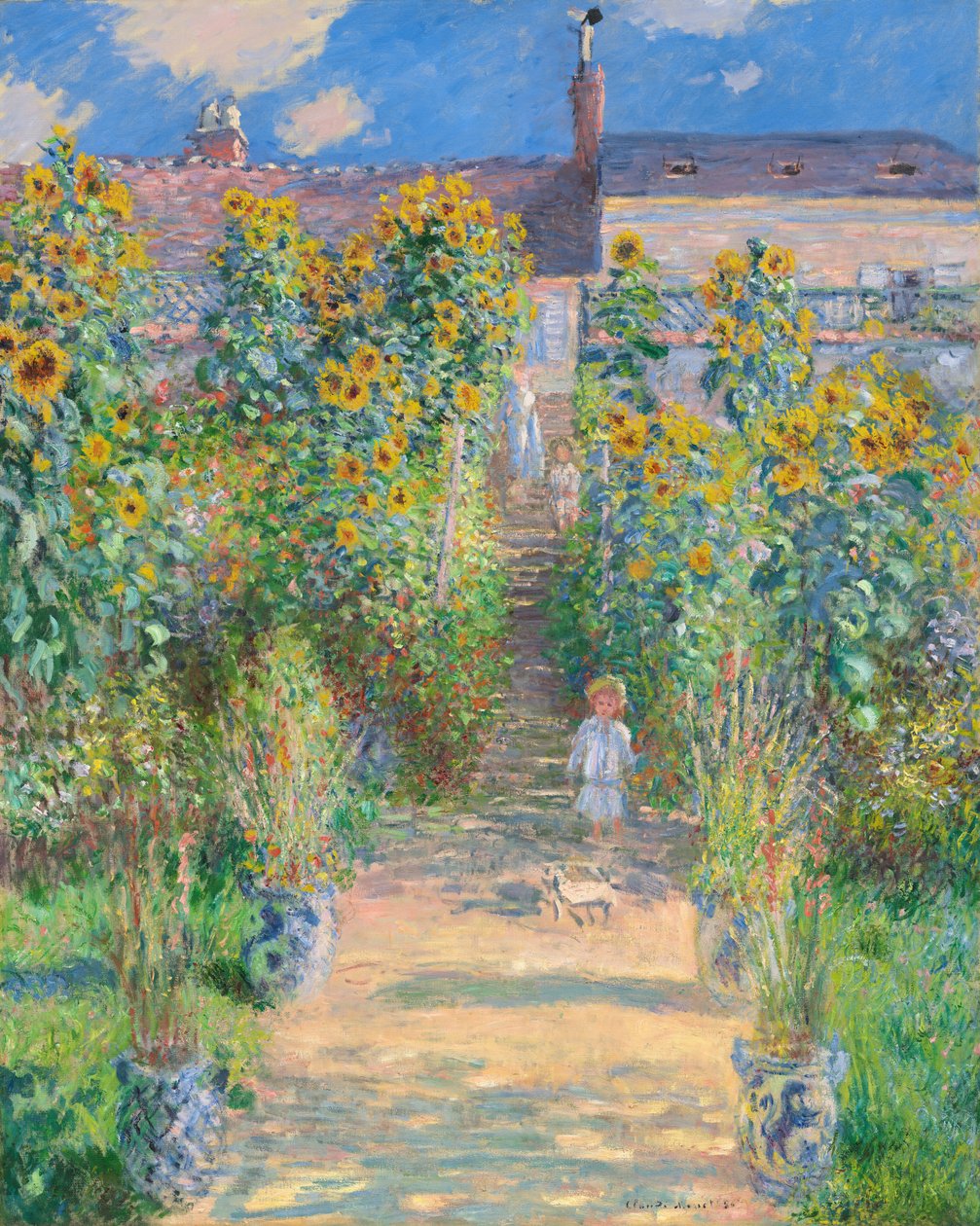 Konstnärens trädgård i Vétheuil, 1881. av Claude Monet