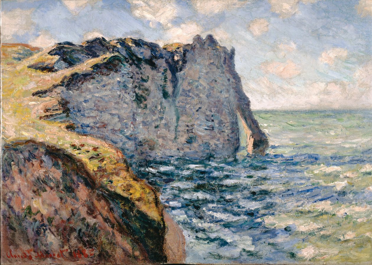 The Cliff of Aval, Etrétat, 1885 av Claude Monet