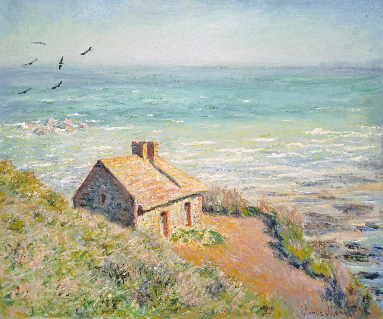 Tullstugan, morgon, 1882 av Claude Monet