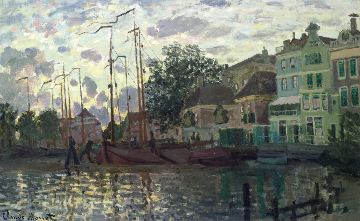 Dammen i Zaandam, kväll av Claude Monet