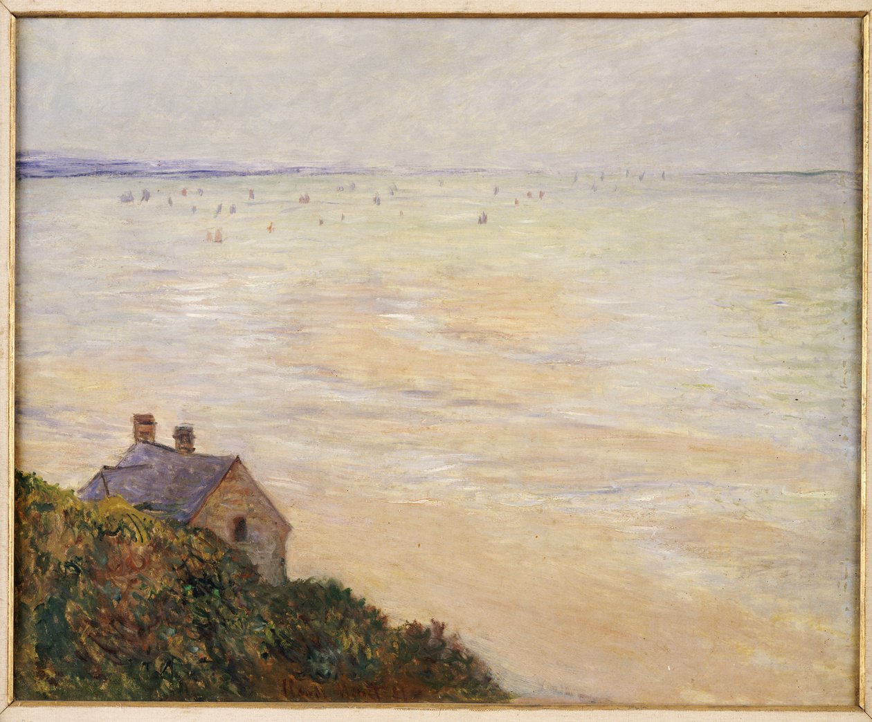 The Hut at Trouville, Low Tide, 1881 av Claude Monet