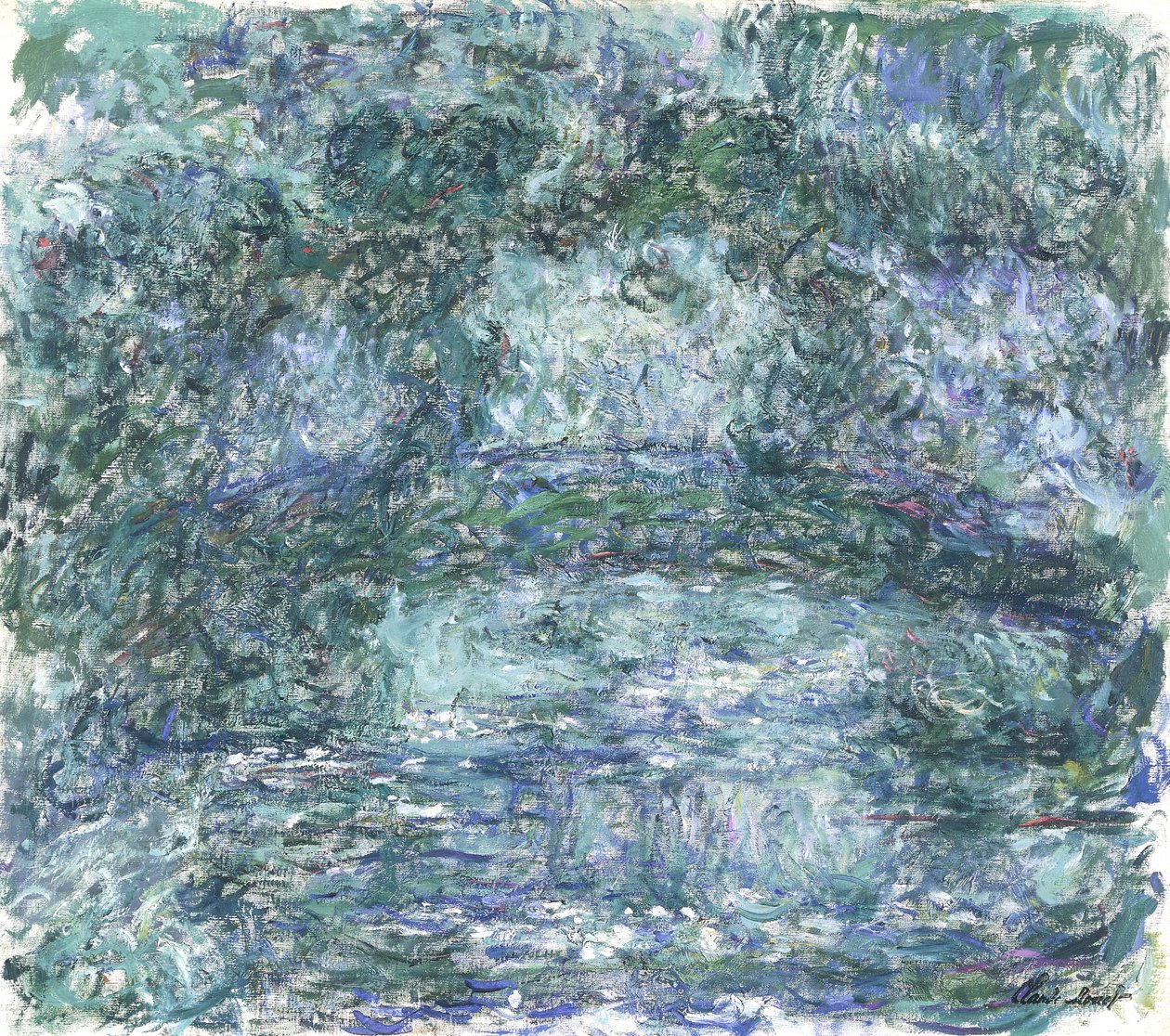 Japanska bron; Japanska bron, ca 1918-1924 av Claude Monet