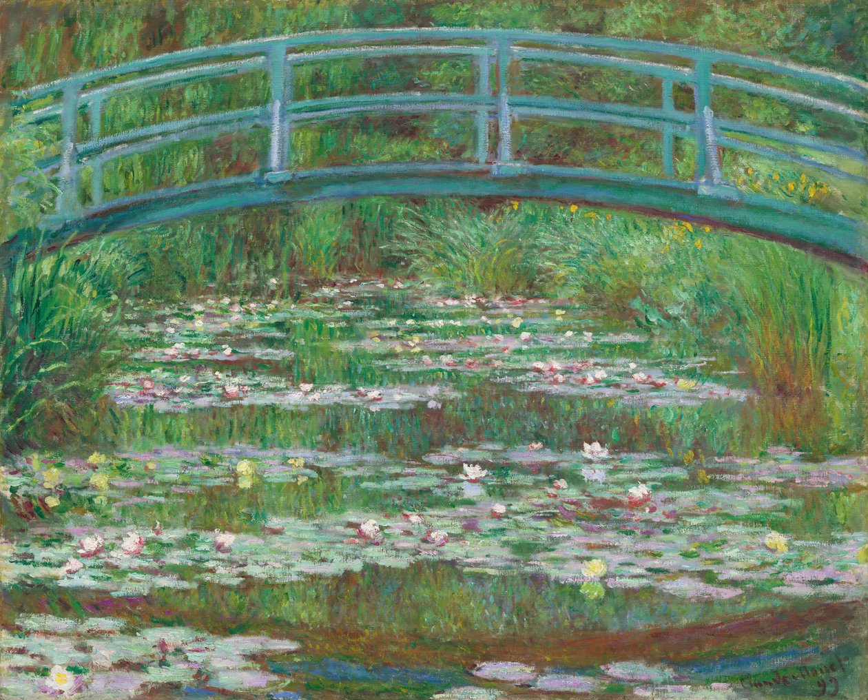 Den japanska gångbron av Claude Monet