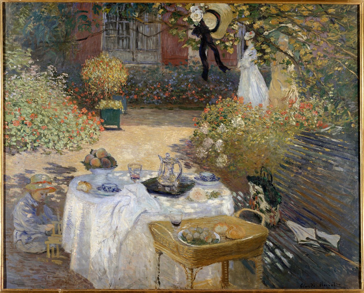 Lunchen, Monets trädgård i Argenteuil av Claude Monet