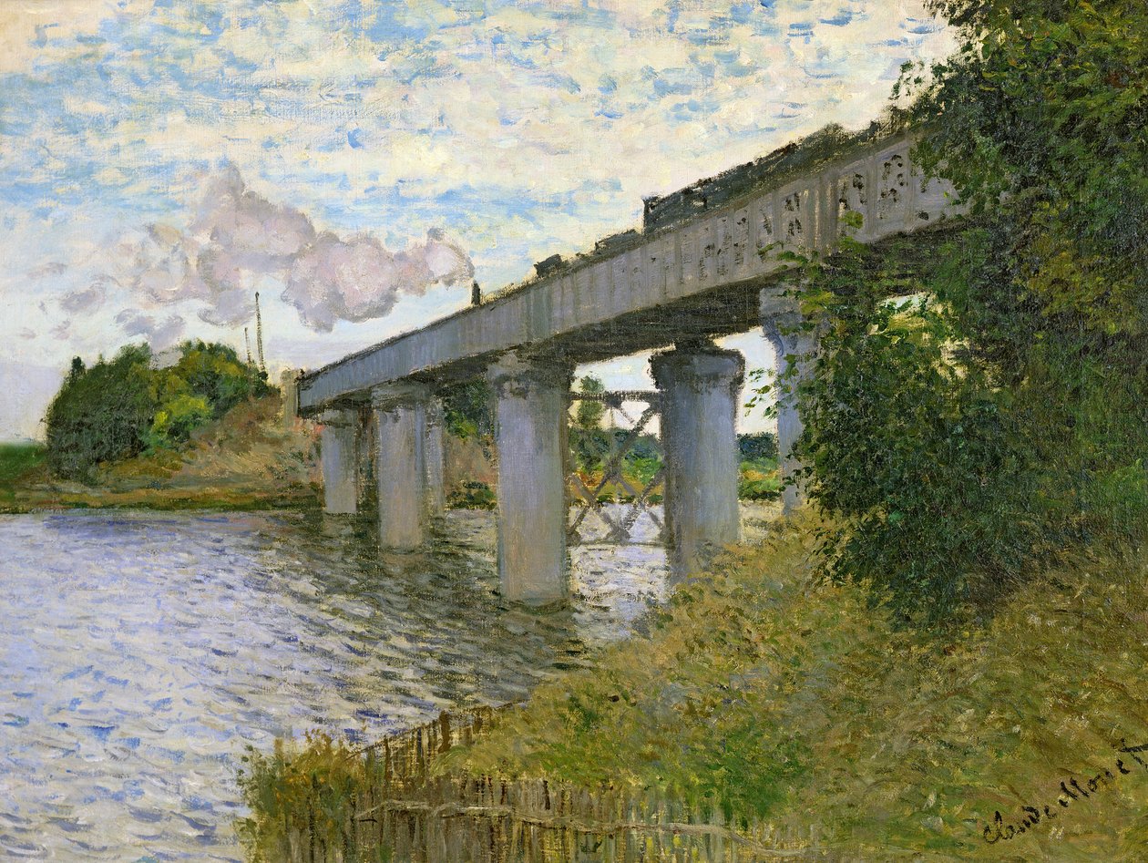 Järnvägsbron i Argenteuil av Claude Monet